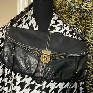 Hayden Harnett Leather Shoulder Bag - Black